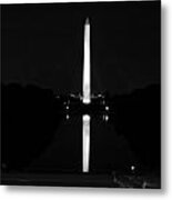 From Lincoln To Washington In Black And White Metal Print