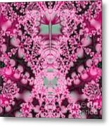 Frost On The Roses Fractal Metal Print