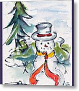 Frosty The Snowman Metal Print