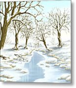 Frozen River Metal Print