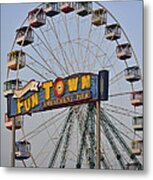 Funtown Ferris Wheel Metal Print