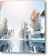 Futuristic Cityscape Metal Print