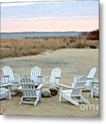 Gather Around The Fire Pit Metal Print