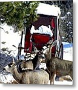 Gathering At The Old Stage Coach.. Metal Print