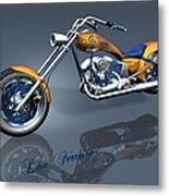 Gator Panhead Chopper Metal Print