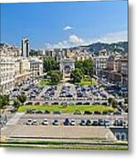 Genova - Piazza Della Vittoria Overview Metal Print