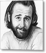 George Carlin Portrait Metal Print