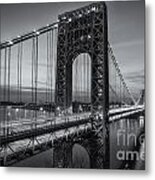 George Washington Bridge Morning Twilight Ii Metal Print