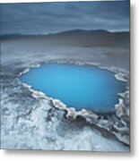 Geothermal Pool Iceland Metal Print