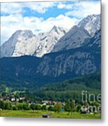 German Alps - Digital Painting Metal Print