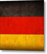 Germany Flag Vintage Distressed Finish Metal Print