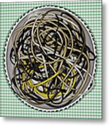 Germany, Frankfurt, Cable Spaghetti In Metal Print