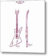 Gibson Explorer Guitar Patent Metal Print