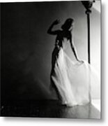 Ginger Rogers Wearing An Evening Gown Metal Print