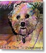 Give Me Time To Understand You Metal Print