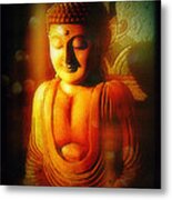 Glowing Buddha Metal Print