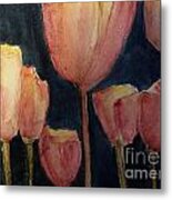 Glowing Tulips Metal Print