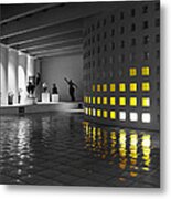 Glowing Wall Color Spash Black And White Metal Print