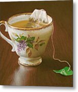 Go Green Tea Metal Print