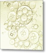 Gold Bubbles Of Oil And Water Metal Print