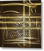 Gold Chrome Abstract Metal Print
