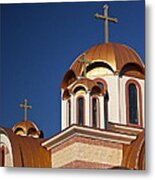 Golden Domes Of St. Sava Church Metal Print