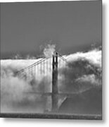 Golden Gate Fog Metal Print