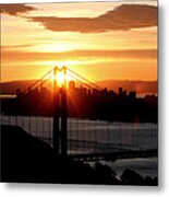 Golden Gate Sunrise 12-2-11 Metal Print