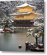 Golden Pavillion Metal Print