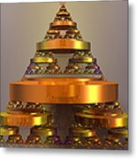 Golden Pyramid Metal Print