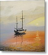 Golden Sunset Metal Print