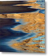 Golden Water Reflections Point Reyes National Seashore Metal Print