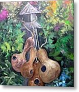 Gourds And Flowers Metal Print
