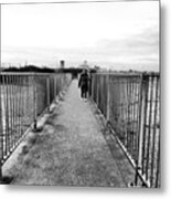 Grace Walking Back Off The Pier At Metal Print