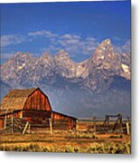 Grand Tetons From Moulton Barn Metal Print