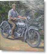 Grandpa's Harley Metal Print