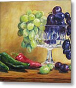 Grapes And Jalapenos Metal Print