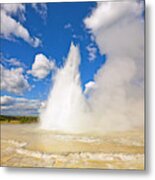 Great Fountain Geyser In Yellowstone Metal Print