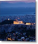 Greece, Athens, Lycabettus Hill Metal Print