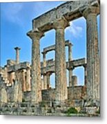 Greek Temple Ruins Metal Print