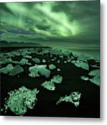 Green Diamonds Metal Print