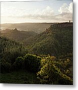Green Valley In Central Italy At Sunrise Metal Print