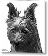 Greyscale Australian Terrier Pop Art - 6500 Fs Metal Print