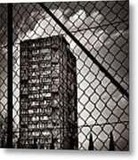 Gritty London Tower Block And Fence - East End London Metal Print