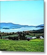 Groundfog Silos Metal Print