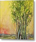 Grove At Sunrise Metal Print