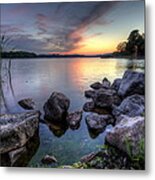 Guilford Lake Sunset Metal Print