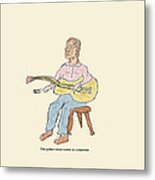 Guitar Frustration Metal Print