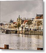 Acroos The River And Over The Bridge Metal Print
