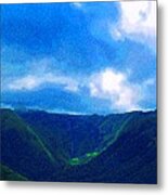 Halawa Valley Falls Metal Print